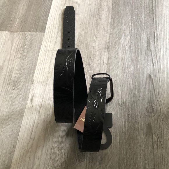 Patricia Nash Vietri Tooled Floral Black Leather Belt Size L NWT - Picture 15 of 16